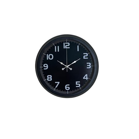 Midnight Black 40 Cm Metal Duvar Saati