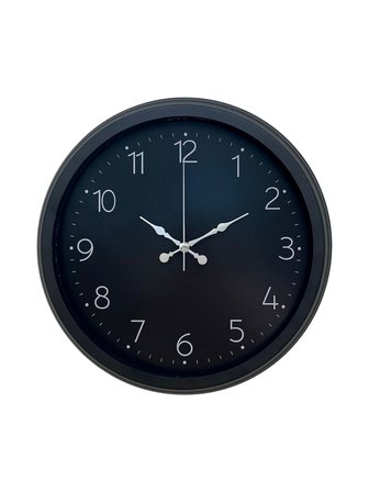 Classic Black Zarif 40 cm Metal Duvar Saati