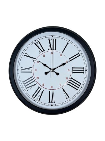 Zentime Siyah Asil Tasarım Roma Rakamlı 40 cm Metal Duvar Saati
