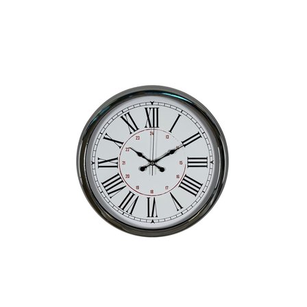Silver Elegance 40 Cm Krom Metal Duvar Saati