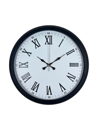Siyah Klasik & Şık 40 Cm Metal Duvar Saati
