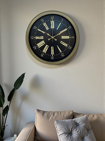 40 Cm Metal Antik Roma Eskitme Duvar Saati