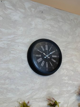 Black Noble 40 Cm Metal Modern Duvar Saati