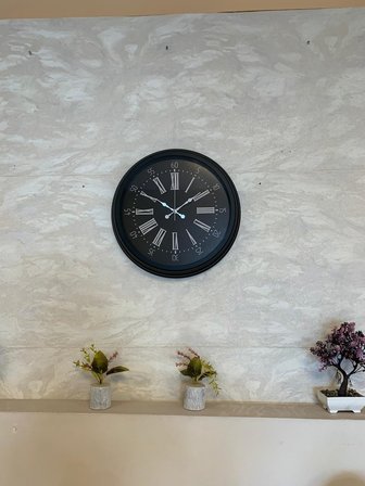 Black Noble 40 Cm Metal Modern Duvar Saati