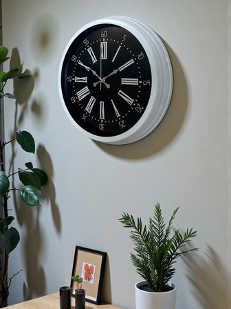 Elegance White 40 Cm Metal Duvar Saati
