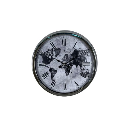 Global Silver 40 Cm Metal Duvar Saati