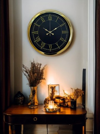 Luxury Gold 40 Cm Metal Duvar Saati