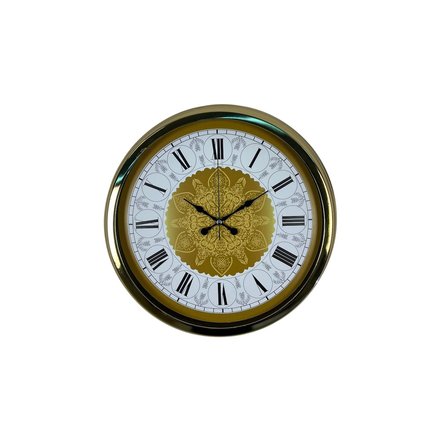 Gold Motifli 40 Cm Metal Duvar Saati