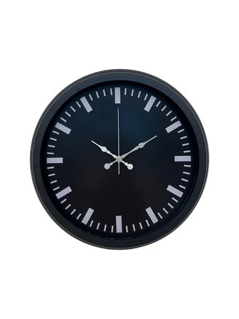 Black Baseline 40 Cm Metal Duvar Saati