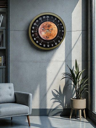 40 Cm Eskitme Metal 24 Saat Göstergeli Özel Tasarım Duvar Saati