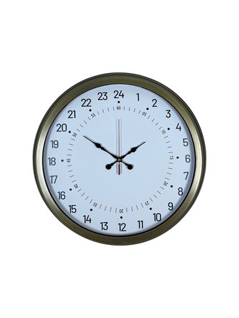 40 Cm Eskitme Metal 24 Saat Göstergeli Özel Tasarım Duvar Saati