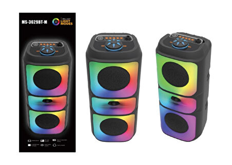 Platoon PL-4623 BT/SD/USB/AUX Işıklı Bluetooth Speaker (MS-3637BT)