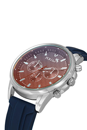 Renkli Cam Erkek Kol Saati Ve Cüzdan Hediyelik Kutusunda Kombin Lacivert Gümüş Renk PL-7004E2