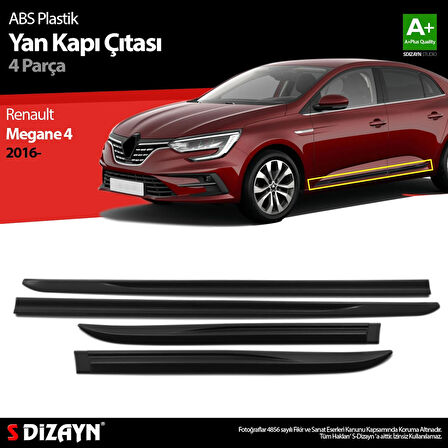 S-Dizayn Megane 4 Yan Kapı Çıtası Plastik OEM Still 2016 Üzeri