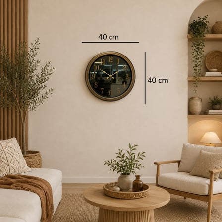 Eskitme Legacy Aynalı 40 x 40 Cm Duvar Saati