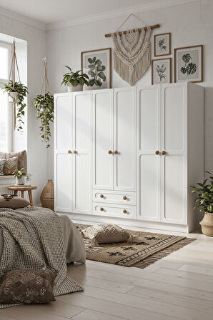 6 KAPAK 2 ÇEKMECE GARDIROP