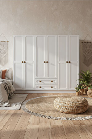 6 KAPAK 2 ÇEKMECE GARDIROP