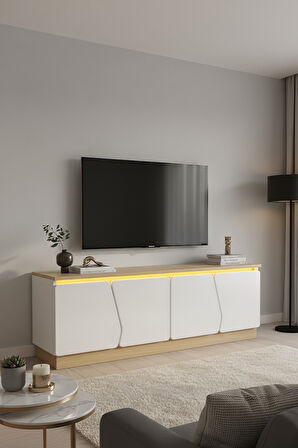 BOHEM 150 CM TV ÜNİTESİ LEDLİ MDF KAPAK
