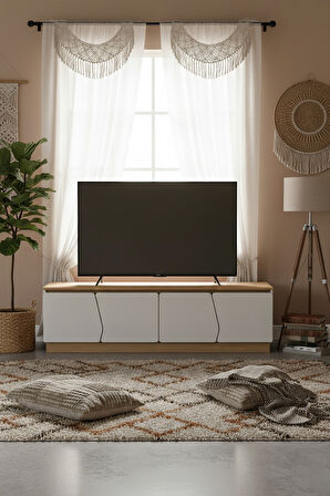 BOHEM 180 CM TV ÜNİTESİ LEDLİ MDF KAPAK