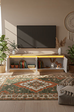 BOHEM 180 CM TV ÜNİTESİ LEDLİ MDF KAPAK