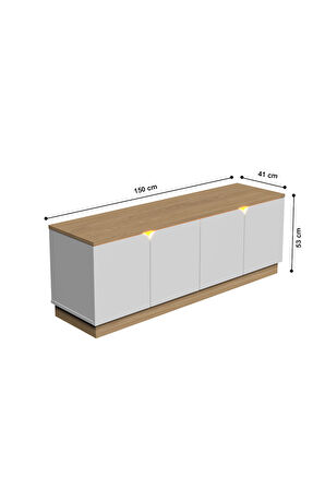 BOHEM 150 CM LEDLİ TV ÜNİTESİ MDF KAPAK