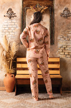 Kadın Homewear Polar Yeni Sezon Pijama takımı