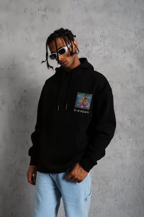 Erkek Patel Six Baskılı Kapüşonlu Sweat