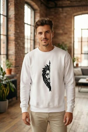 Oversize Bisiklet Yaka Sevgililer Günü Baskılı Sweatshirt