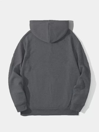 Erkek Düz Kapüşonlu Sweat
