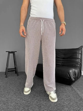 Su Yolu Çizgili Cepli Pantalon