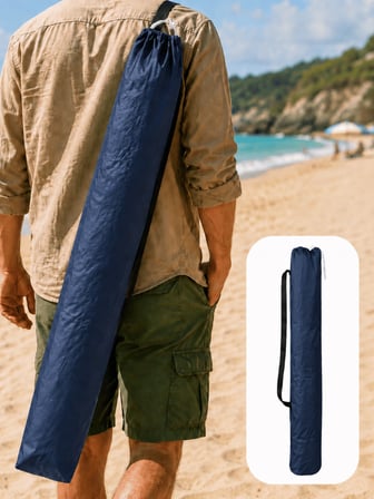 Beylini Plaj Şemsiyesi Taşıma Çantası 140 CM Paraşüt Kumaş Omuz Askılı Piknik Kamp Şemsiye Kılıfı Uzun Şemsiye Çantası