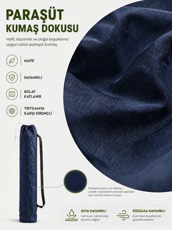Beylini Plaj Şemsiyesi Taşıma Çantası 140 CM Paraşüt Kumaş Omuz Askılı Piknik Kamp Şemsiye Kılıfı Uzun Şemsiye Çantası