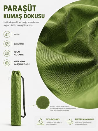 Beylini Plaj Şemsiyesi Taşıma Çantası 140 CM Paraşüt Kumaş Omuz Askılı Piknik Kamp Şemsiye Kılıfı Uzun Şemsiye Çantası