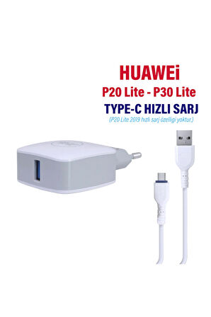 Huawei P30 Lite P20 Lite Uyumlu 2.8A Hızlı Type-C Şarj Aleti