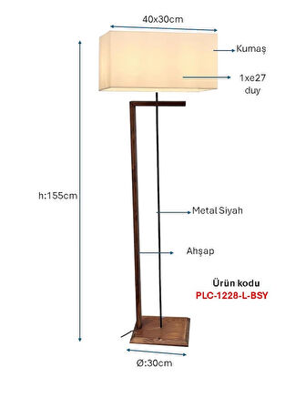 Pulchino Siyah Boyalı Modern Lambader PLC-1228-L-BSY 