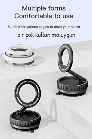 Plentiful Manyetik Araç Telefon Tutucu 360 Derece Dönebilir Araç Cam Ayna Uyumlu K11