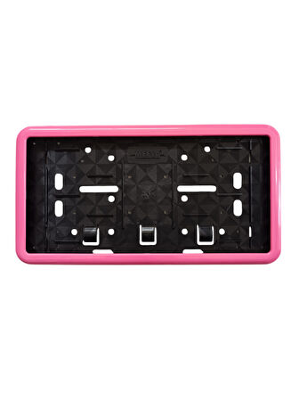 Çerçeveli Dikdörtgen Plakalık Plaka Altlığı Siyah 32x17 cm