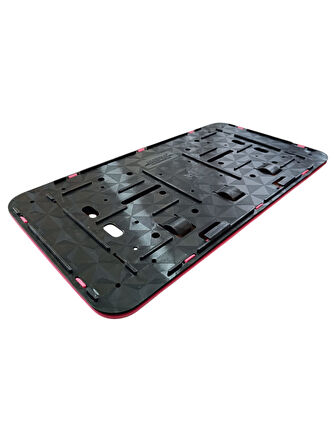 Çerçeveli Dikdörtgen Plakalık Plaka Altlığı Siyah 32x17 cm