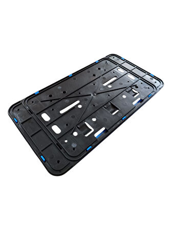 Çerçeveli Dikdörtgen  Plakalık Plaka Altlığı Mavi 32X17cm 1 Adet