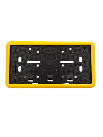 Çerçeveli Dikdörtgen  Plakalık Plaka Altlığı Sarı 32X17cm 1 Adet