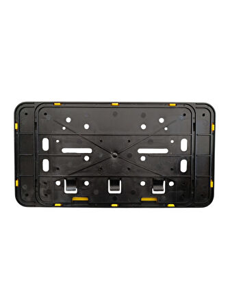 Çerçeveli Dikdörtgen  Plakalık Plaka Altlığı Sarı 32X17cm 1 Adet