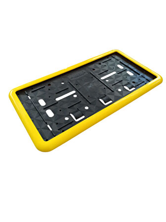 Çerçeveli Dikdörtgen  Plakalık Plaka Altlığı Sarı 32X17cm 1 Adet