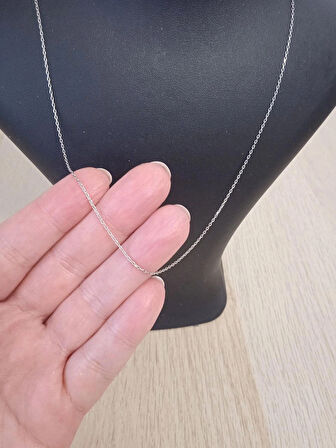 925 ayar Gümüş Sade,Düz, Forse Zincir kolye