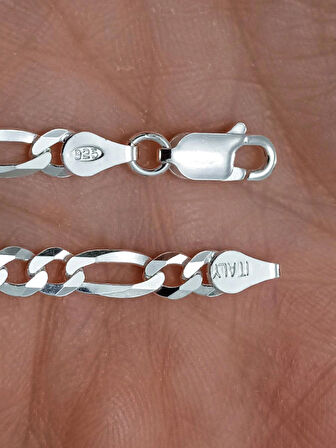 Kadın Erkek 925 Ayar Gümüş Figaro Modeli Bileklik