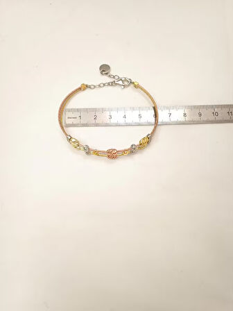 925 Ayar Gümüş üç Renkli Dorika modeli bileklik,modern Kadın Bilezik