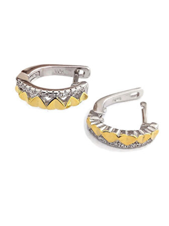 Kadın Aksesuar 925 Ayar Gümüş Minimal Altın gümüş Renkli zirkon Taşlı takı seti