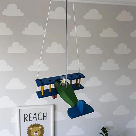 Çocuk Odası Ahşap Uçak Avize