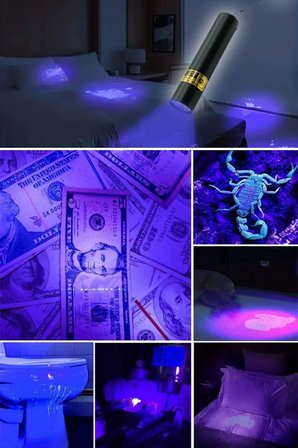 Mini Cep Boy USB İle Şarj Olan Oje Kurutucu Para Kontol LED UV Mor Işık El Feneri