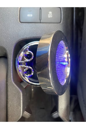 7 Renk RGB LED Işıklı Kapaklı Araç İçi Küllük | Universal Lüks Otomobil Küllüğü