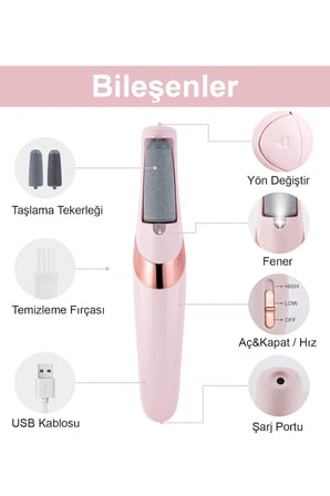 Şarjlı Ayak Törpüsü - Pedikür ve Ayak Bakım Aleti